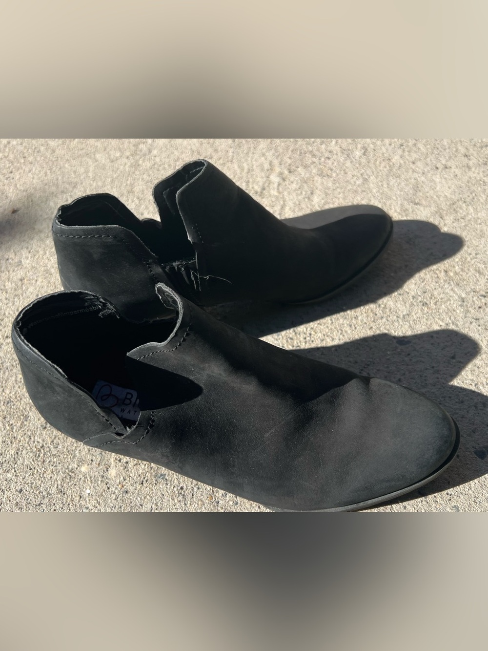 Blondo Black Suede Waterproof Ankle Boots Booties Size 6M